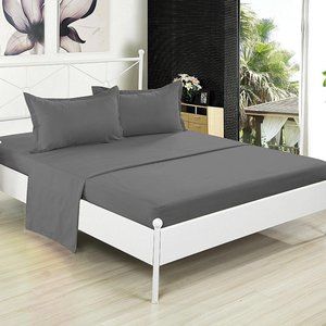 Crescent Bedding Twin XL 100% Micro Fiber Gray 3 PC Sheet Set